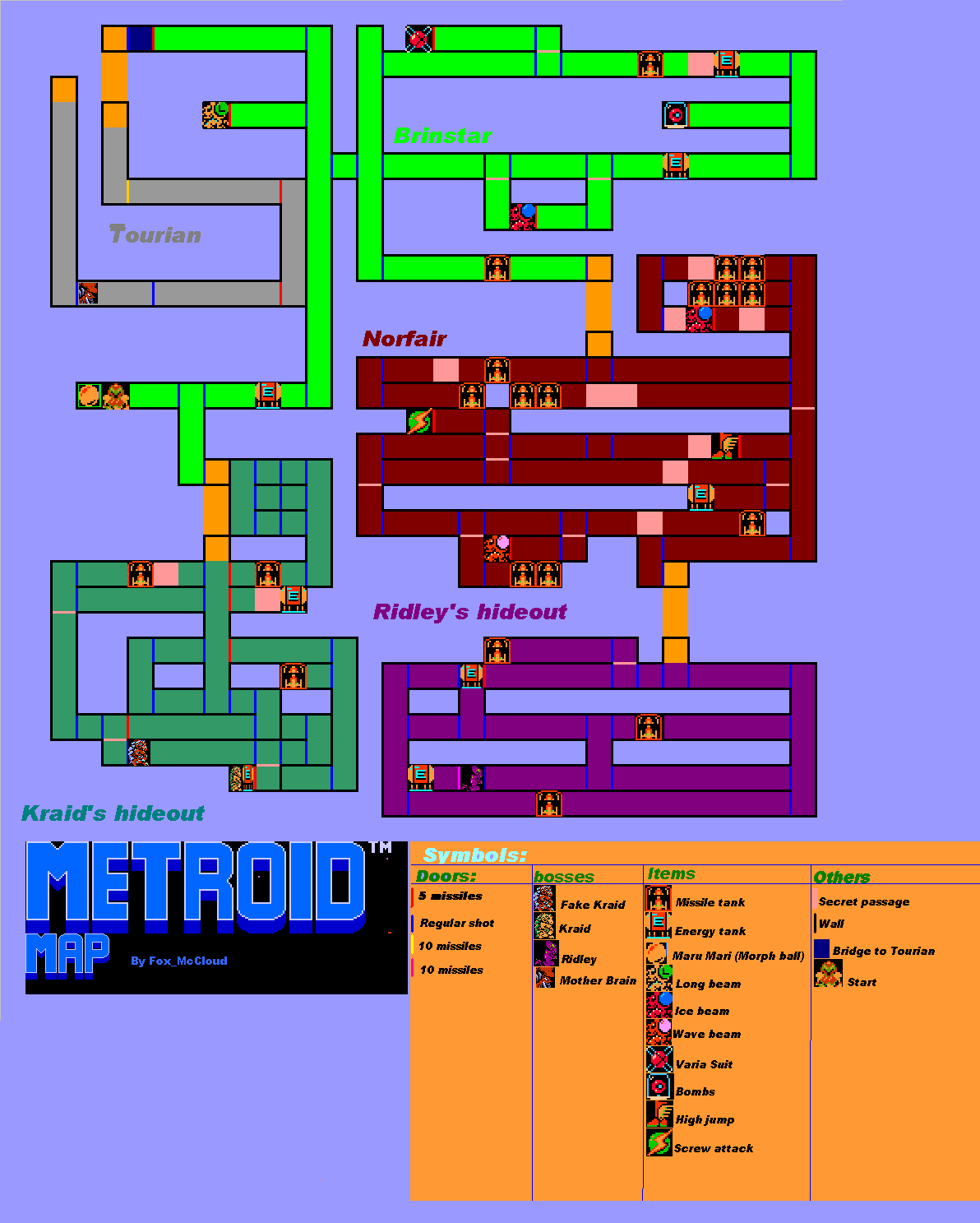 metroid zero mission upgrade map